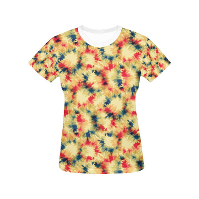 Tie Dye Print Design LKS302 Women's  T-shirt