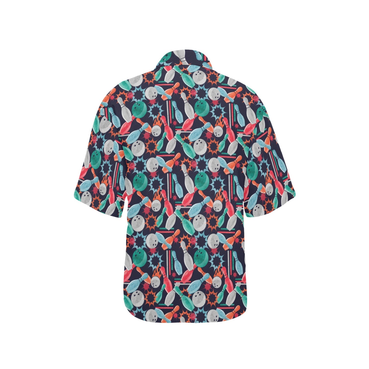 Bowling Pattern Print Design 08 Women's Hawaiian Shirt