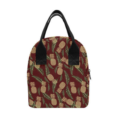Pineapple Pattern Print Design PP013 Insulated Lunch Bag