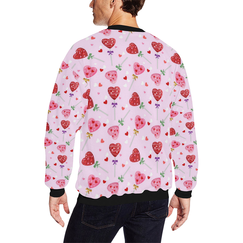 Lollipop Pattern Print Design LL07 Men Long Sleeve Sweatshirt