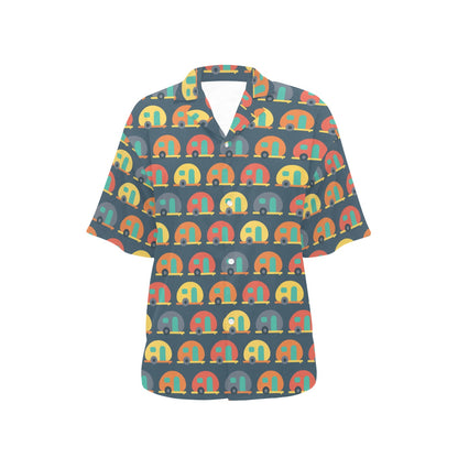 Camper Pattern Print Design 02 Women's Hawaiian Shirt