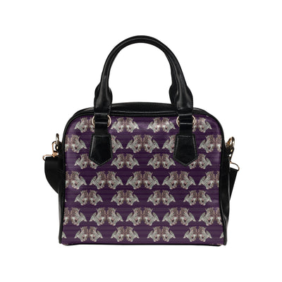 Leopard Pattern Print Design 01 Shoulder Handbag