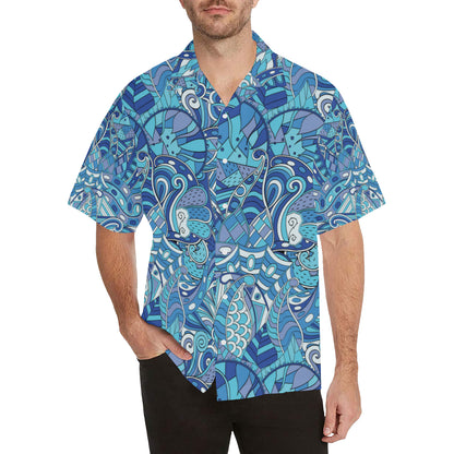 Funky Retro Pattern Print Design A02 Men's Hawaiian Shirt