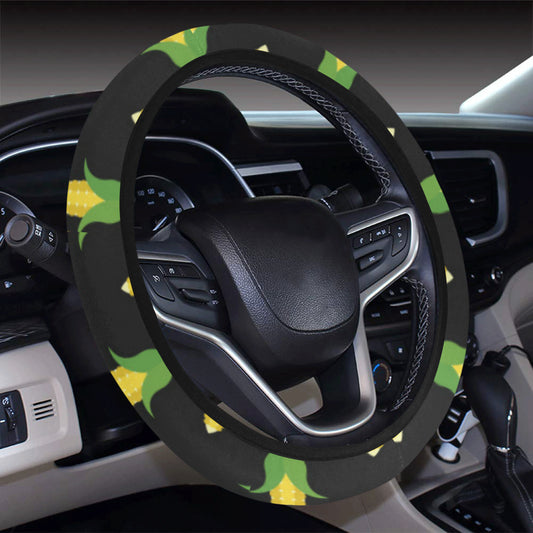 Corn Pattern Print Design 05 Steering Wheel Cover with Elastic Edge