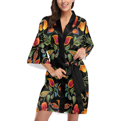 Tulip Boho Pattern Print Design TP09 Women Kimono Robe