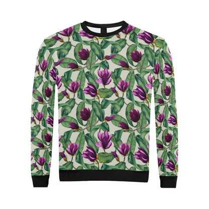 Magnolia Pattern Print Design MAG07 Men Long Sleeve Sweatshirt