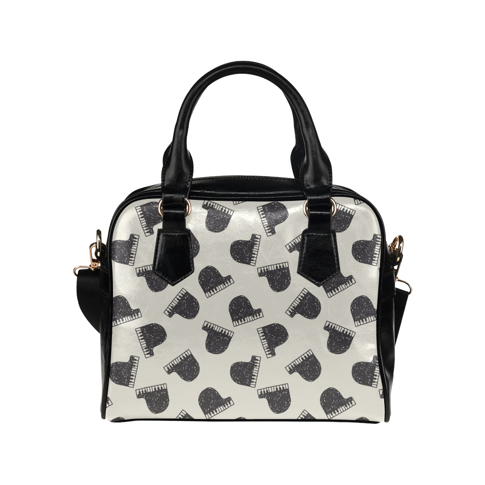 Piano Pattern Print Design 04 Shoulder Handbag