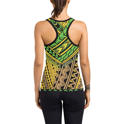 Polynesian Tribal Color Women's Racerback Tank Top