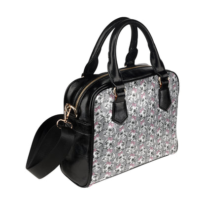 Maltese Pattern Print Design 01 Shoulder Handbag