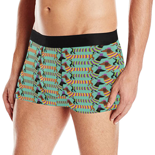 Dachshund Pattern Print Design 05 Men's Boxer Briefs