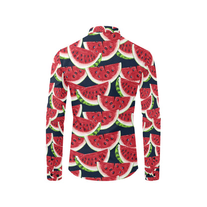 Watermelon Pattern Print Design WM011 Men's Long Sleeve Shirt