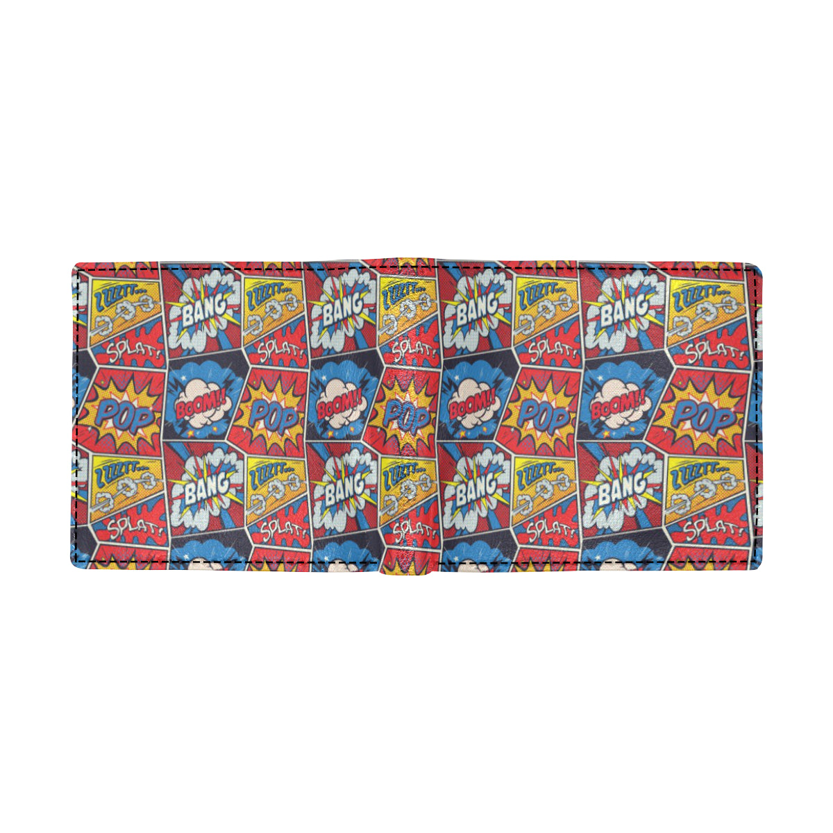Comic Book Pattern Print Design 03 Men's ID Card Wallet