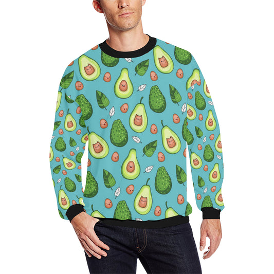 Avocado Pattern Print Design AC05 Men Long Sleeve Sweatshirt