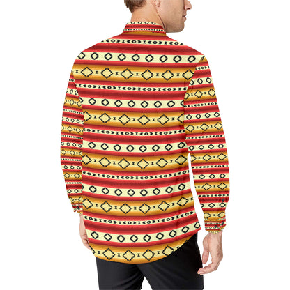 Serape Themed Men's Long Sleeve Shirt