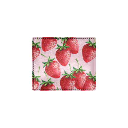 Strawberry Pattern Print Design SB03 Men's ID Card Wallet