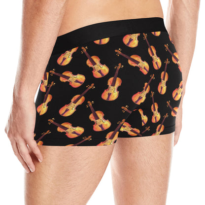 Violin Pattern Print Design 04 Men's Boxer Briefs