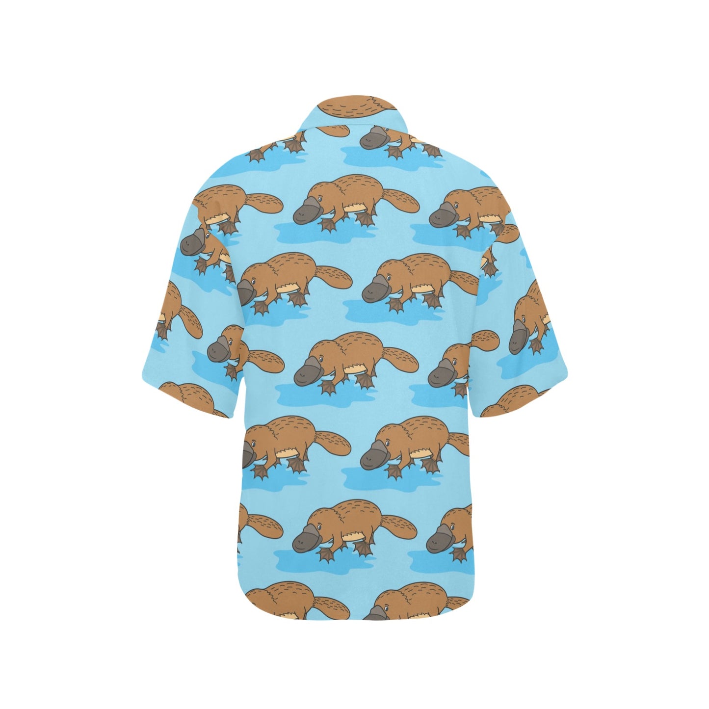 Platypus Pattern Print Design A02 Women's Hawaiian Shirt
