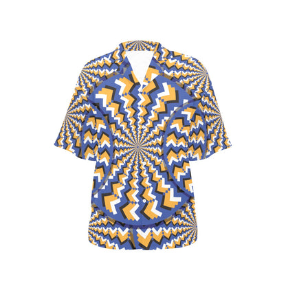 Optical illusion Pattern Print Design A01 Women's Hawaiian Shirt