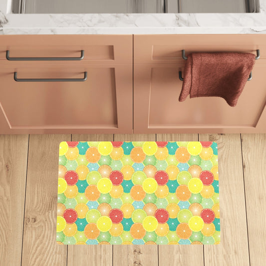 Citrus Pattern Print Design 01 Kitchen Mat