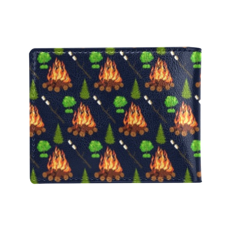 Camfire marshmallow Camping Design Print Men's ID Card Wallet