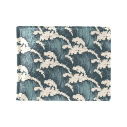 Wave Art Print Men's ID Card Wallet