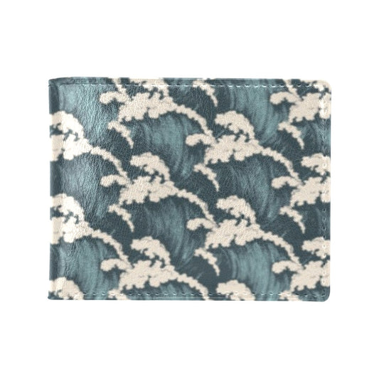 Wave Art Print Men's ID Card Wallet