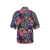 Neon Color Tropical Palm Leaves Women's Hawaiian Shirt