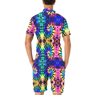 Tie Dye Rainbow Design Print Men's Romper