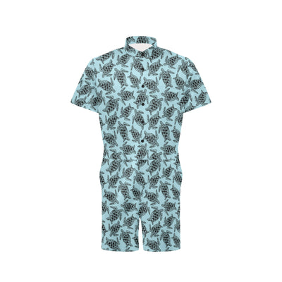 Sea Turtle Print Design LKS3010 Men's Romper