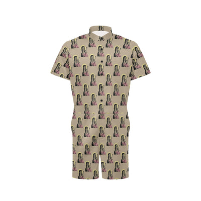 Christian Pattern Print Design 04 Men's Romper