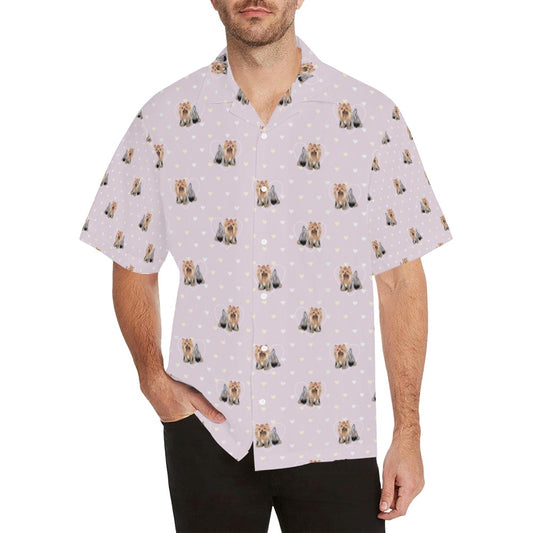 Yorkshire Terriers Print Design LKS302 Men's Hawaiian Shirt