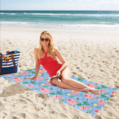 Pig Print Design LKS404 Beach Towel 32" x 71"