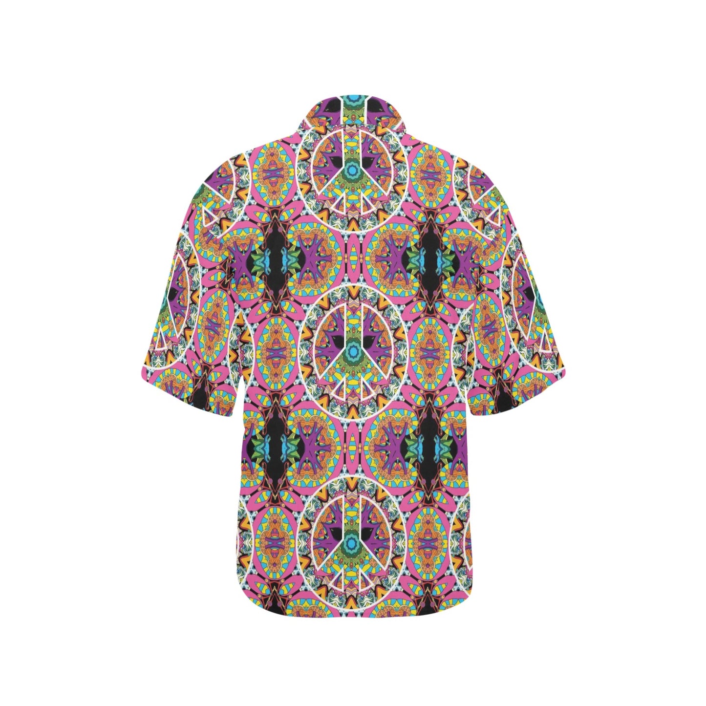 Peace Sign Pattern Print Design A03 Women's Hawaiian Shirt