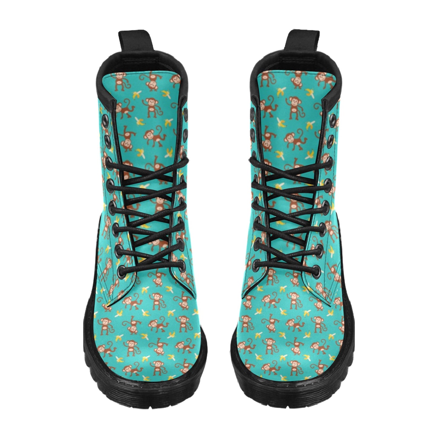 Monkey Banana Design Themed Print Women's Boots
