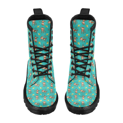 Monkey Banana Design Themed Print Women's Boots