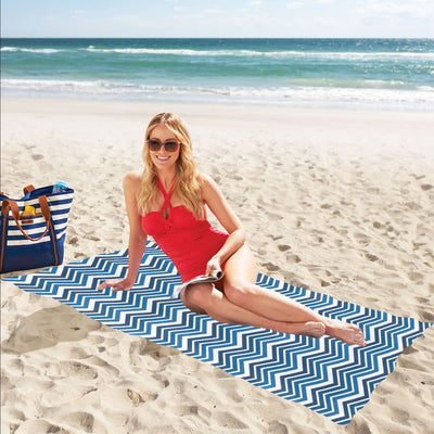 Chevron Print Design LKS403 Beach Towel 32" x 71"