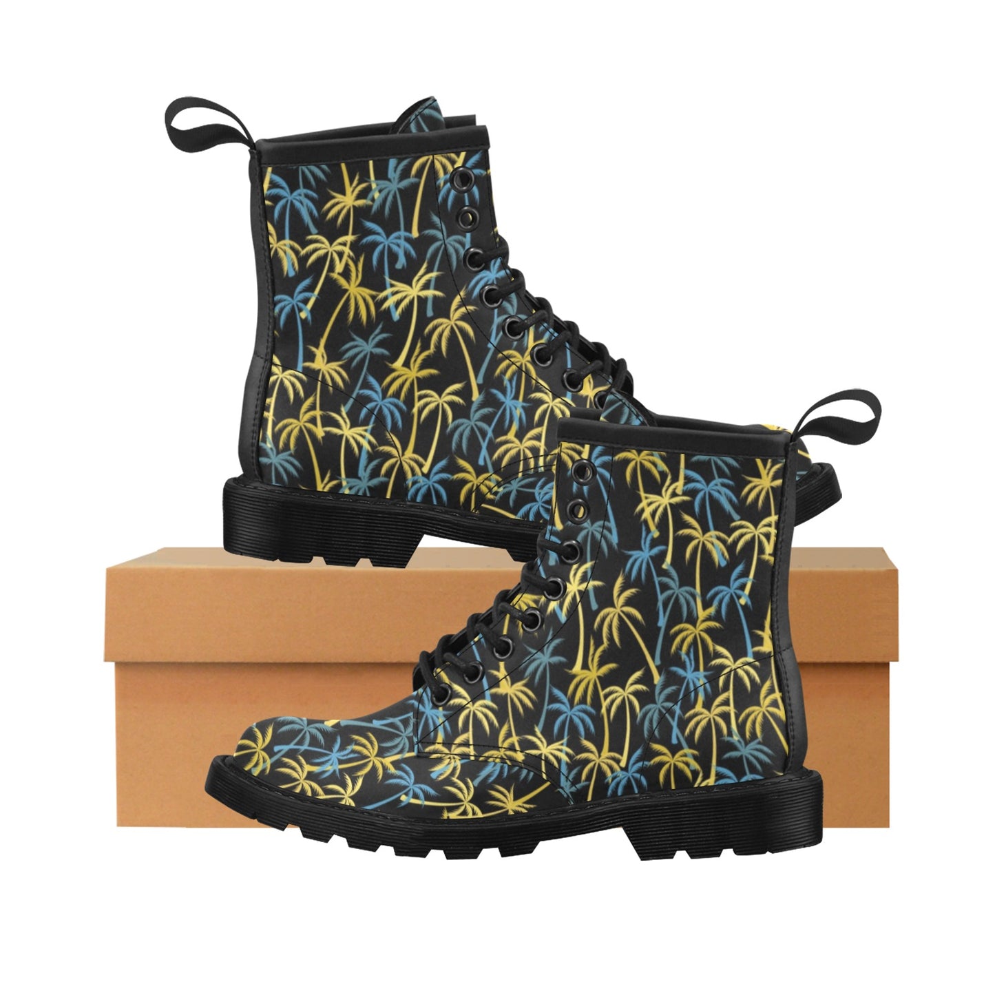 Palm Tree Pattern Women's Boots
