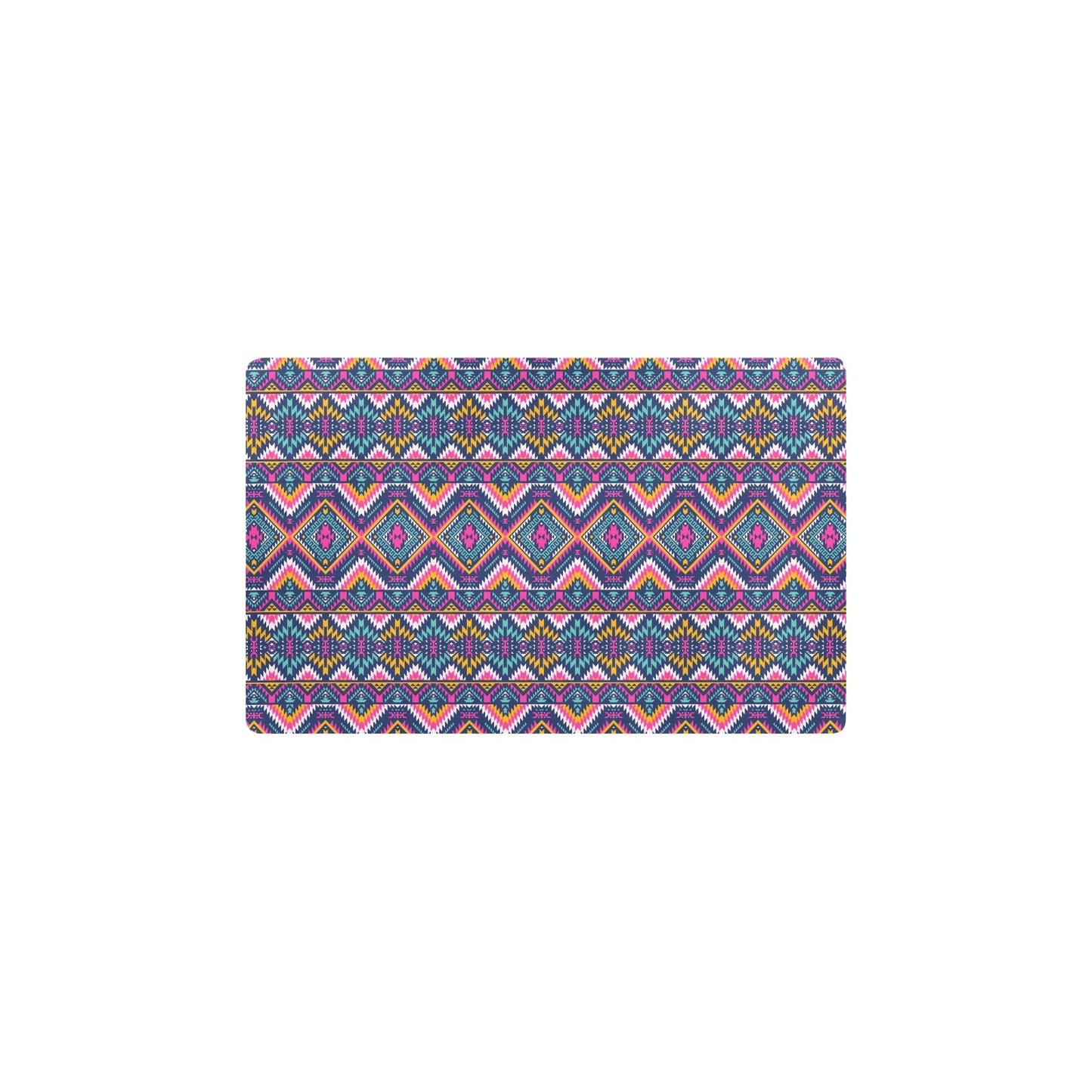 Indian Navajo Pink Themed Design Print Kitchen Mat
