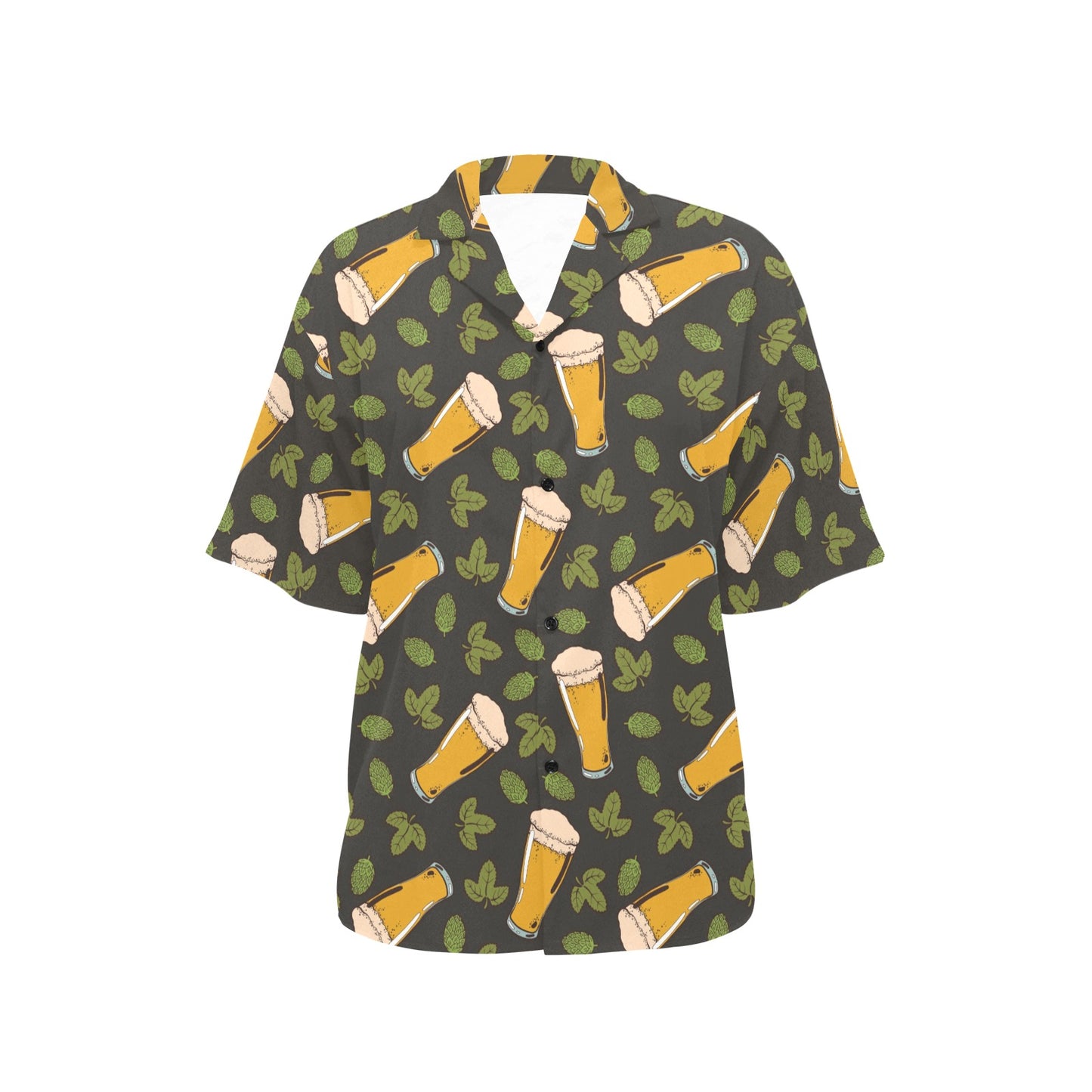 Beer Iris Pattern Print Design 02 Women's Hawaiian Shirt