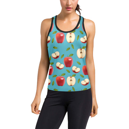 Apple Pattern Print Design AP012 Women's Racerback Tank Top