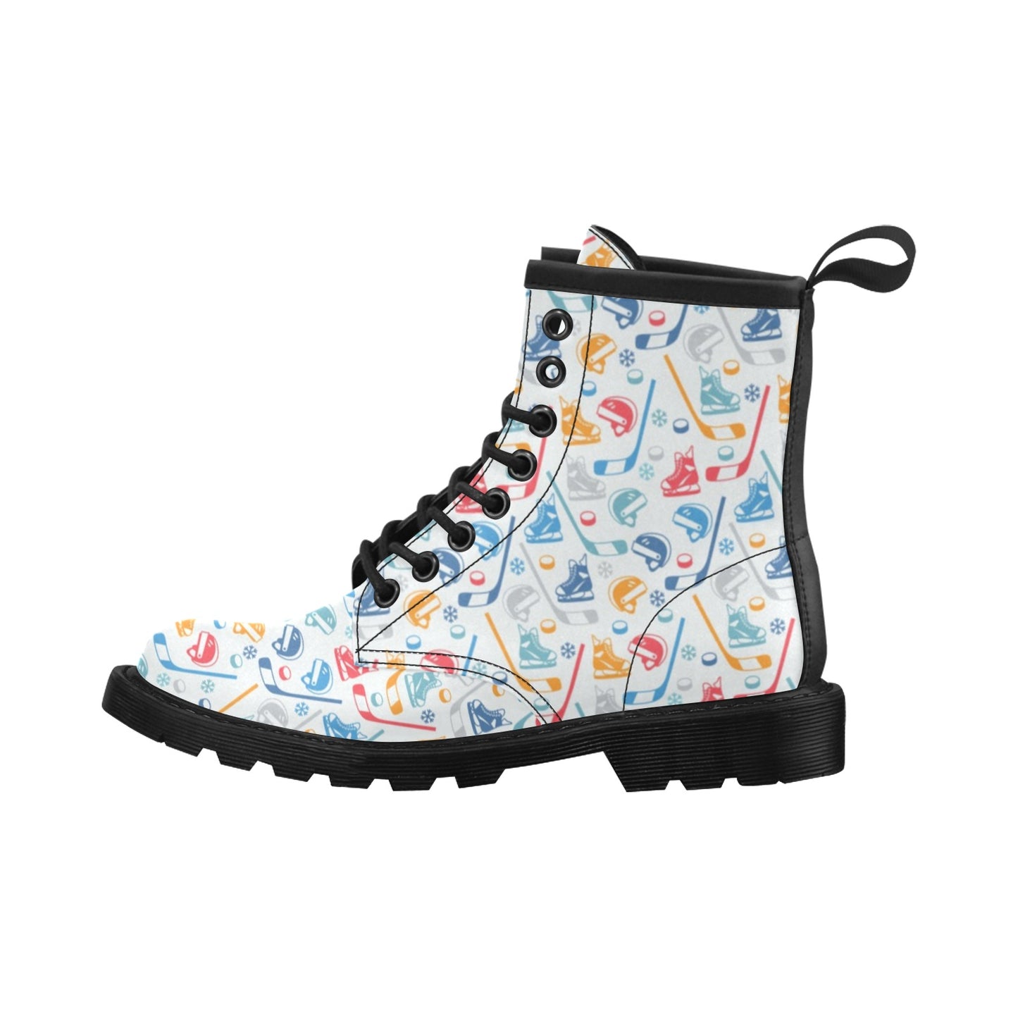 Hockey Equipment Print Design LKS301 Women's Boots
