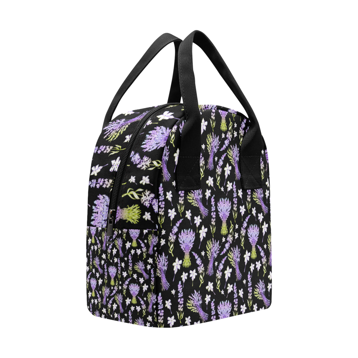 Lavender Pattern Print Design LV04 Insulated Lunch Bag