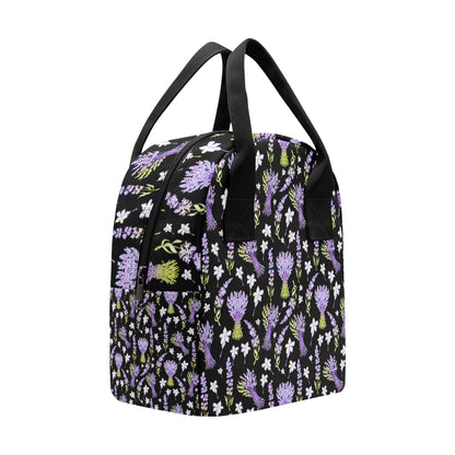 Lavender Pattern Print Design LV04 Insulated Lunch Bag