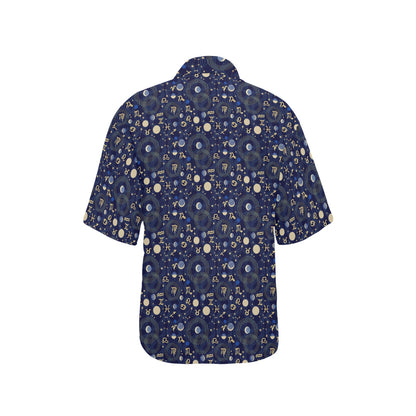 ZodiacThemed Design Print Women's Hawaiian Shirt