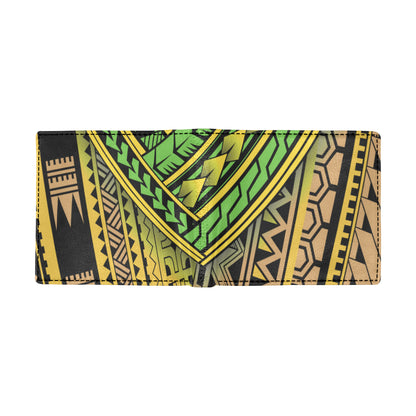 Polynesian Tribal Color Men's ID Card Wallet