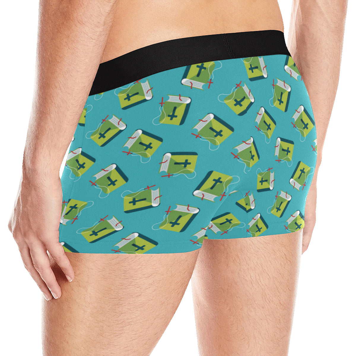 Bible Pattern Print Design 01 Men's Boxer Briefs