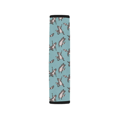 Raccoon Pattern Print Design A07 Car Seat Belt Cover