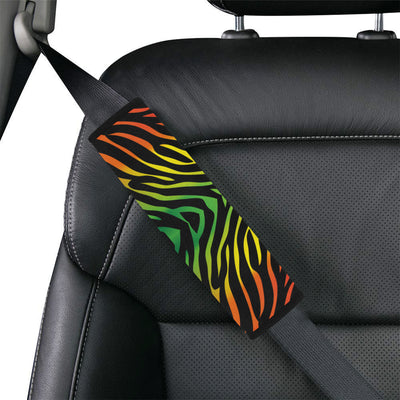 Rainbow Zebra Themed Print Car Seat Belt Cover