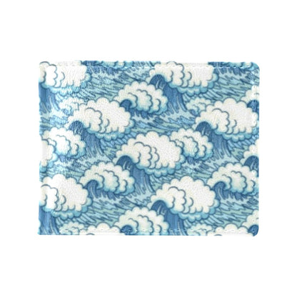 Wave Japan Style Print Design LKS304 Men's ID Card Wallet