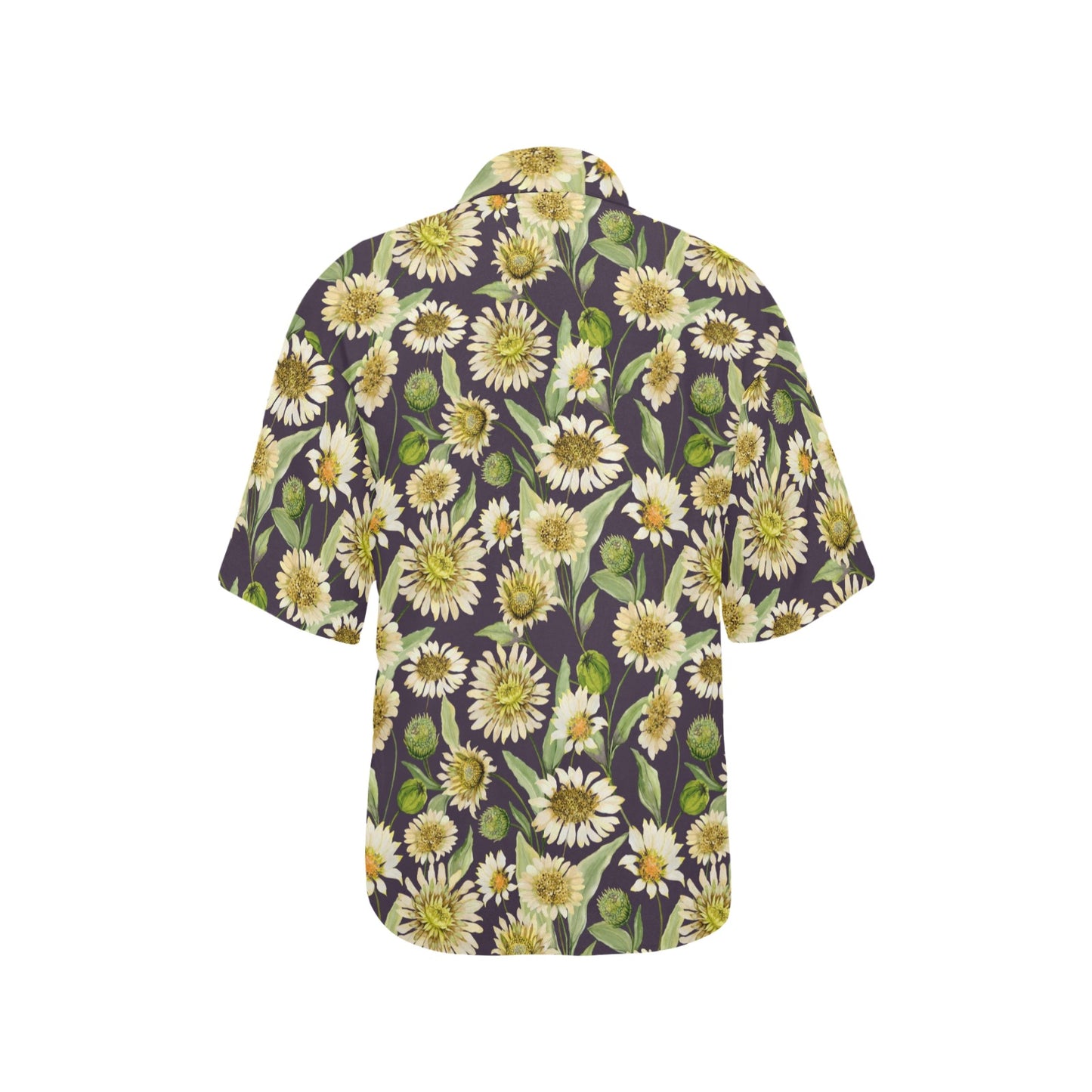 Daisy Vintage Print Pattern Women's Hawaiian Shirt